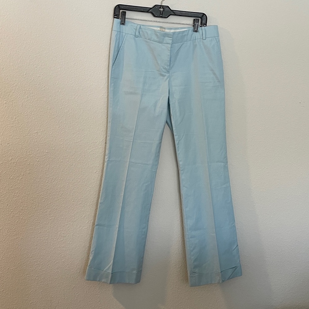 J. Crew Vintage Y2K Low Rise Wide-Leg Cuffed Pant Icy Pale Blue Size 8 - Picture 2 of 14
